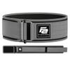 Fit Active Sports Self-Locking Weight Lifting Belt | Premium Weightlifting Belt for Cross Training & Power Lifting | Fast Locking Release Mechanism for Fitness and Power Lifting |Grey, Medium view 1