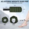 APEXUP 10lbs/Pair Adjustable Ankle Weights for Women and Men, Modularized Leg Weight Straps for Yoga, Walking, Running, Aerobics, Gym, Physical Therapy (Green) view 2