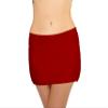 Pin Up Doll Bodycon Mini Skirt for Women - Stretchy Tube Skirt with Flattering Fit - Micro Mini Low Rise Skirts - Sexy Skirts Wine view 1