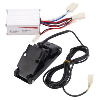 VBESTLIFE Electric Motor Controller Kit, 12V 250W Aluminum Alloy Brushed Speed Controller Accelerator Foot Pedal Set for Electric Scooter Electric Tricycles Motorcycles