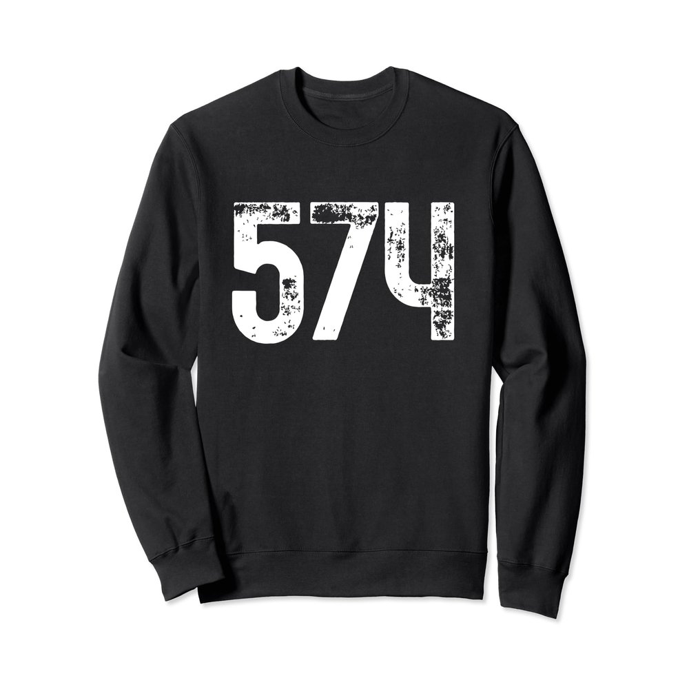Area Code 574 South Bend Indiana IN 574 Sweatshirt