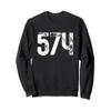 Area Code 574 South Bend Indiana IN 574 Sweatshirt view 1