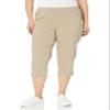 Briggs New York Womens Plus-Size Pull On Capri Pocket Casual Pants, Cobblestone, 22 Plus view 1
