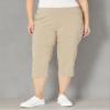 Briggs New York Womens Plus-Size Pull On Capri Pocket Casual Pants, Cobblestone, 22 Plus view 3