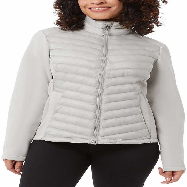 32 DEGREES womens Mixed Media Jacket Grey XL