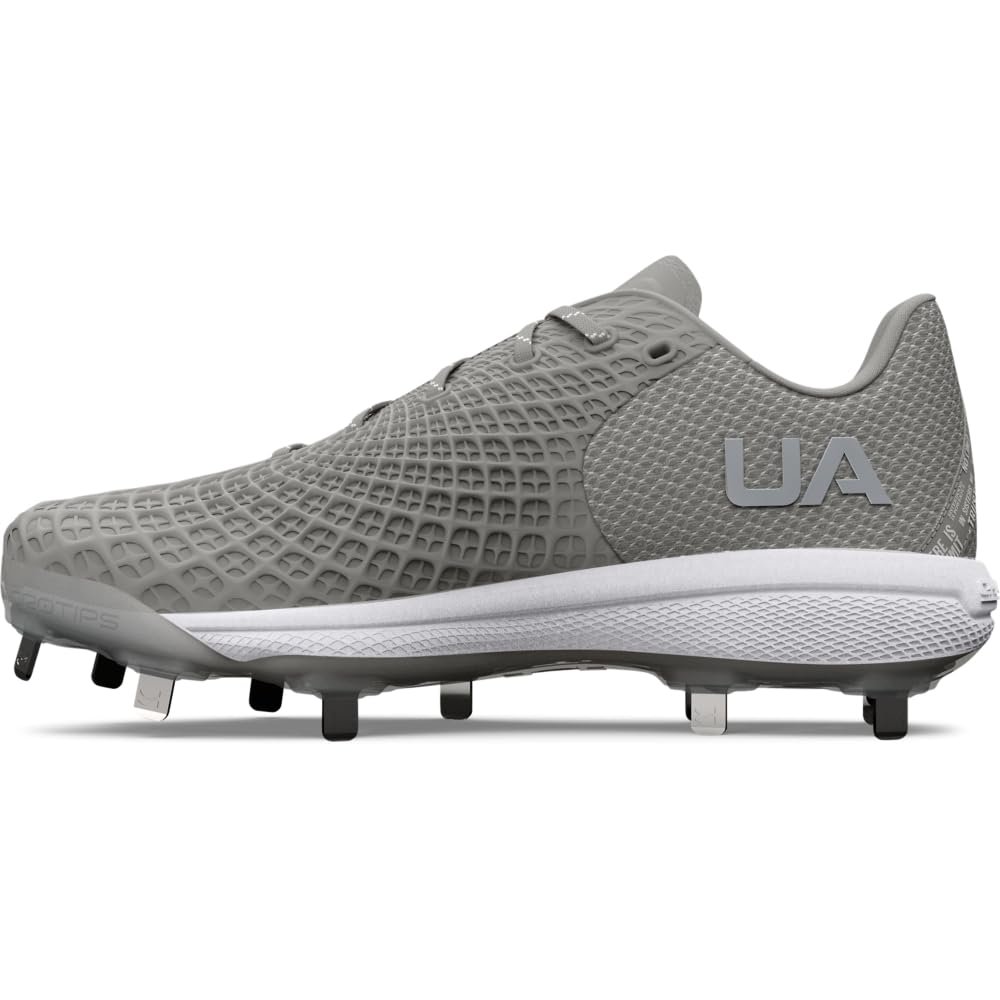 Under Armour Women's Glyde 2.0 MT, (102) Baseball Gray/Baseball Gray/Metallic Silver, 5.5, US