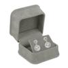 Allure - Rich Suede Gray Luxury Earring Box, Elegant Diamond Earring Case, With Gray Velour Interior, Jewelry Display Gift Box, For Unique Proposal, Engagement Or Wedding. view 2