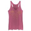 Disney Womens Disney Characters Mickey Confetti Fill Slim Fit, Scoop Hem Racerback Tank T Shirt, Pink Heather, X-Large view 1