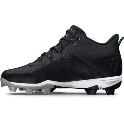 Under Armour Men's Harper 8 Mid RM, (001) Black/Black/Metallic Silver, 10.5, US