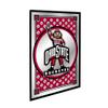 The Fan-Brand NCAA Ohio State Buckeyes: Team Spirit - Mascot - Vertical Framed Mirrored Wall Sign - Sports Team Bar Sign Dcor - Home, Dorm, Garage, Office, Fan Cave view 2