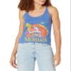 Disney Womens Officially Licensed Lm Title Junior's Racerback Tank Shirt, Royal Blue Heather Officially Licensed Lm Title Junior's Racerback Tank,XX-Large view 1