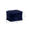 Allure - Rich Suede Navy Blue Luxury Ring Box With Double Ring Slot, Elegant Diamond Ring Case, With Blue Velour Interior, Jewelry Display Gift Box, For Unique Proposal Or Wedding view 3