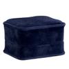 Allure - Rich Suede Navy Blue Luxury Ring Box With Double Ring Slot, Elegant Diamond Ring Case, With Blue Velour Interior, Jewelry Display Gift Box, For Unique Proposal Or Wedding view 4