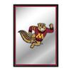 The Fan-Brand NCAA Minnesota Golden Gophers: Mascot - Maroon Edge - Vertical Framed Mirrored Wall Sign - Sports Team Bar Sign Dcor - Home, Dorm, Garage, Office, Fan Cave view 1