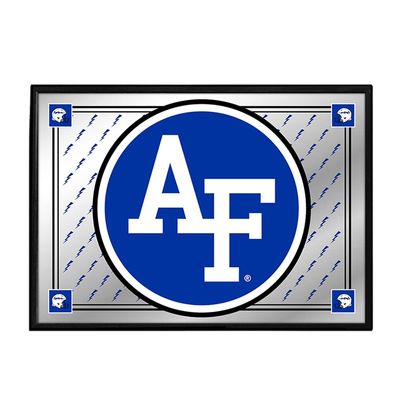 The Fan-Brand NCAA Air Force Falcons: Team Spirit - Horizontal Framed Mirrored Wall Sign - Sports Team Bar Sign Dcor - Home, Dorm, Garage, Office, Fan Cave