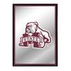 The Fan-Brand NCAA Mississippi State Bulldogs: Mascot - Vertical Framed Mirrored Wall Sign - Sports Team Bar Sign Dcor - Home, Dorm, Garage, Office, Fan Cave view 1