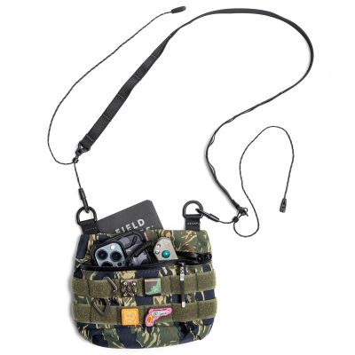 TACTICAL_GEEK Cache L2 EDC Sling Bag, Nylon Crossbody Bag Organizer, EDC Molle Bag, Multifunctional Shoulder Small Bag for Daily Hiking Carry, Camouflage
