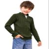 Zhaovi's Toddler Boys Sweater Baby Twisted Cable Knit 1/4 Zip Sweaters view 3