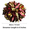 GUIFIER 1 Pair Metallic Cheerleader Pom Poms 6 Inch Cheerleading Poms with Baton Handle, Sparkly Cheerleading Pom Pom, Cheer Pom Poms Pompoms for Cheerleading Girls Kids (Maroon and Gold) view 2