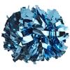 GUIFIER 2 Pieces 6 Inches Metallic Cheerleading Pom Poms with Baton Handle, Cheerleader Pom Poms, Metallic Pom Pom Cheer for Cheerleading Gifts, Sports Team Spirit Cheering (Light Blue) view 1