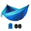 Camping Hammock,Double & Single Portable Hammock with 2 Tree Straps,Lightweight Parachute Nylon Hammocks,Travel Hammock for Hiking,Backpacking,Hunting,Outdoor,Beach,Camping view 1