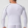 Men's Compression Shirts Long Sleeve, Base-Layer Quick Dry Workout T Shirts Sports Running Tops for Gym White view 3