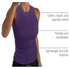 GEMBERA Womens Sleeveless Racerback High Neck Basic Ribbed Knit Fitted Tank Top,Purple,XL view 4