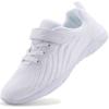 BAXINIER Girls White Cheerleading Shoes Breathable Youth Cheer Competition Sneakers Athletic Training Dance Tennis Walking Shoes - White 13 Little Kid view 1