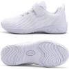 BAXINIER Girls White Cheerleading Shoes Breathable Youth Cheer Competition Sneakers Athletic Training Dance Tennis Walking Shoes - White 13 Little Kid view 2