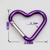 7Carabiners Keychain Clip Snap Hook Key Ring for Camping Accessories Backpack Water Bottle Aluminum Alloy Heart Shape view 3