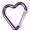 Carabiners Keychain Clip Snap Hook Key Ring for Camping Accessories Backpack Water Bottle Aluminum Alloy Heart Shape (Purple) view 1