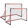 Soccer Goals Set of 2-KAIHAOWIN Metal Frame Soccer Goal with All Weather Soccer Net-Quick Assembly Training Sport Soccer Goals for Backyard Indoor Outdoor Heavy Duty Metal-6'x4' view 1