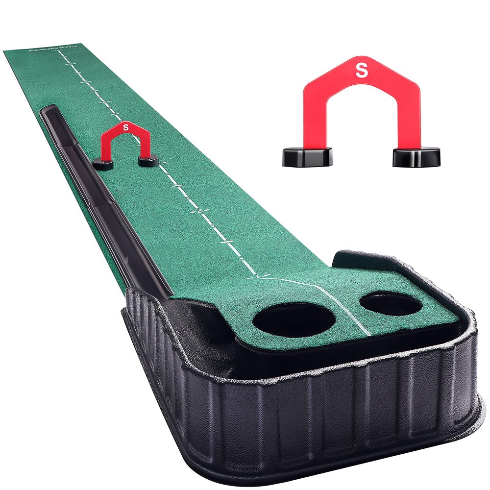 CHAMPKEY Golf Putting Green Indoor - Advanced Guides Golf Putting Mat - Enhance Putting Accuracy and Challenge