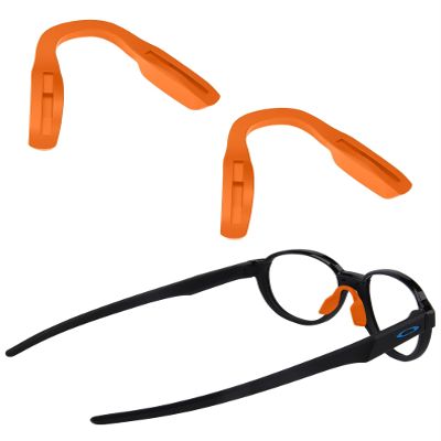 SAUCER Replacement Nose Pieces Pads for Oakley Trajectory OX8171 Eyeglass - Asian Fit Orange + Standard Orange