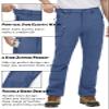 TACVASEN Men's Fleece Pants with Zipper Pockets Outdoor Winter Pants for Men Water Resistant Soft Shell Pants Cold Weather Clothes for Men Blue Grey view 4