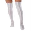 Daenrui Women's Shiny Thigh High Stocking Pantyhose Socks Glossy Stay Up Silk Footed Opaque Tights White One Size view 3
