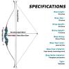60" Black Hunter Takedown Recurve Bow Left Hand 20-60LBS Left Hand Bows Wooden Riser Hunting Bow for Adults Target Practice (25LBS) view 3