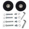 LOTOWELZON 2pcs Luggage Suitcase Replacement Wheels, 60mm Rubber Inline Roller Skate Wheels with 8mm(0.31") ABEC-7 608ZZ Bearings Repair Kits (Black, OD60xW18mm/2.36" x0.7)