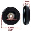 LOTOWELZON 2pcs Luggage Suitcase Replacement Wheels, 60mm Rubber Inline Roller Skate Wheels with 8mm(0.31") ABEC-7 608ZZ Bearings Repair Kits (Black, OD60xW18mm/2.36" x0.7) view 2