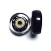 LOTOWELZON 2pcs Luggage Suitcase Replacement Wheels, 50mm Rubber Inline Roller Skate Wheels with 8mm(0.31") ABEC-7 608ZZ Bearings Repair Kits (Black&Clear, OD50xW18mm/1.97"x0.7") view 2