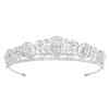 YYSuniee White Cubic Zirconia Queen Crowns And Tiaras Palace Style Oval Princess Crown Moding for Women Gift view 1