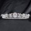 YYSuniee White Cubic Zirconia Queen Crowns And Tiaras Palace Style Oval Princess Crown Moding for Women Gift view 4