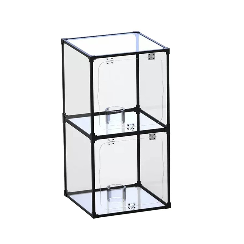 LXBAMKEA Acrylic Display Case Showcase, Stackable Clear Dustproof Protection Box, Volleyball Basketball Football Storage Cube with Holder, Collectibles Countertop Organizer,Assemble
