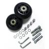 LOTOWELZON 2pcs Luggage Suitcase Replacement Wheels, 80mm Rubber Inline Roller Skate Wheels with 8mm(0.31") ABEC-7 608ZZ Bearings Repair Kits (Black, OD80xW24mm/3.15" x0.94)