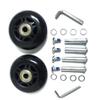 LOTOWELZON 2pcs Luggage Suitcase Replacement Wheels, 80mm Rubber Inline Roller Skate Wheels with 8mm(0.31") ABEC-7 608ZZ Bearings Repair Kits (Black, OD80xW24mm/3.15" x0.94) view 2