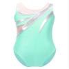 Oyolan Girls Shinny Mesh Patchwork Gymnastic Leotards One Piece Sleeveless Ballet Dance Athletics Unitard Bodysuit Lake Green 8 Years view 1