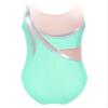 Oyolan Girls Shinny Mesh Patchwork Gymnastic Leotards One Piece Sleeveless Ballet Dance Athletics Unitard Bodysuit Lake Green 8 Years view 2