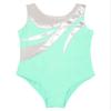 Oyolan Girls Shinny Mesh Patchwork Gymnastic Leotards One Piece Sleeveless Ballet Dance Athletics Unitard Bodysuit Lake Green 8 Years view 3