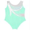 Oyolan Girls Shinny Mesh Patchwork Gymnastic Leotards One Piece Sleeveless Ballet Dance Athletics Unitard Bodysuit Lake Green 8 Years view 4