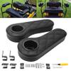 NOKINS Golf cart flip armrest with Cup Holder, no Drilling Required, for Club car/EzGo/Yamaha, Club cart Black Stitching armrest kit view 1